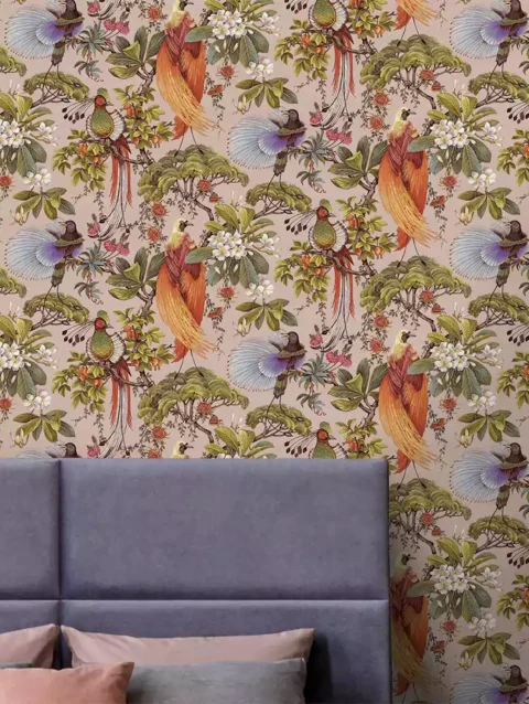 Winkdecor Bright Colours And Beautiful Feathers | 50″ sqft.