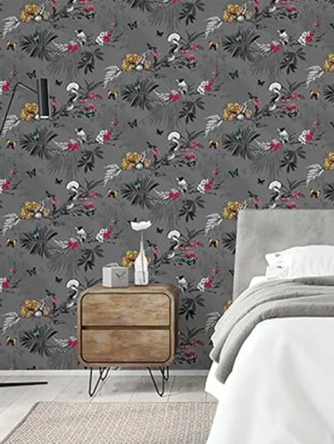 Wink Decor Mystical Forest Grey Multi Wallpaper | 50″ sqft.
