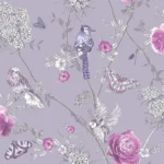 WinkDecor Paradise Garden Lilac Wallpaper | 50″ sqft. - Image 2