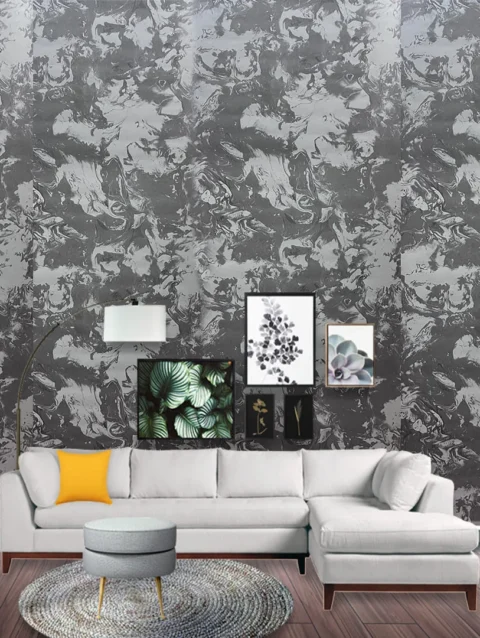 Wink Decor Marble Effect Black White Wallpaper | 50″ sqft.