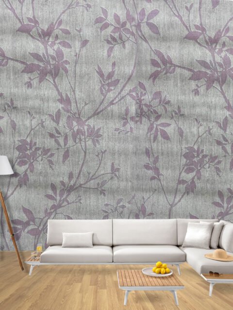 WinkDecor Purple Floral Wallpaper | 50″sqft