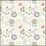 WinkDecor teal & yellow Floral Smooth Wallpaper | 50″sqft - Image 2