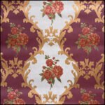 Winkdecor White & Dark Red Traditional Wallpaper | 50' sqft - Image 2