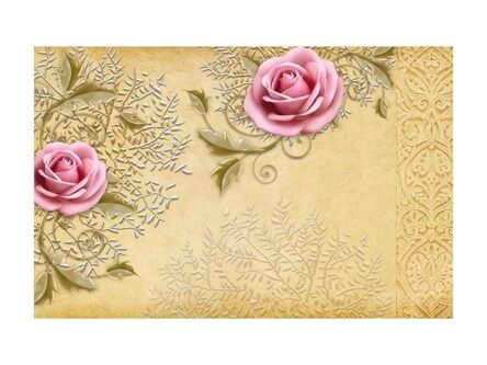 Beautiful Floral Pink Flower Home Wallpaper For Wall - Image 2