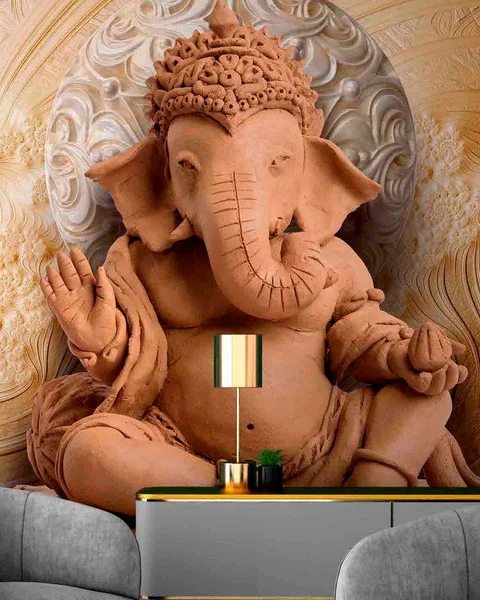 Beautiful Lord Ganesha 3D Wallpaper For Wall