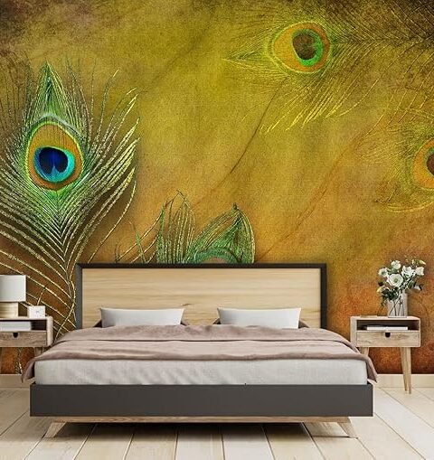 Beautiful Peacock Feather WallPaper For Wall
