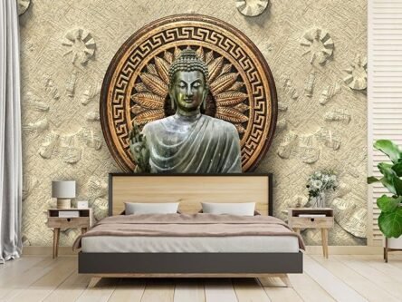 Beautiful Blessing Lord Buddha Sitting WallPaper