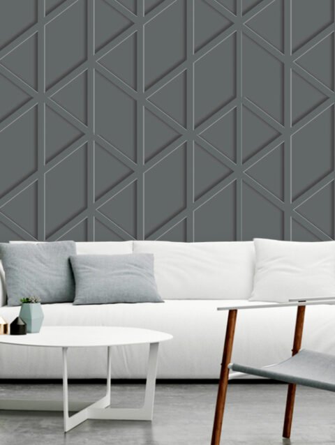 3D Triangular Wallpaper For Bedroom Wall | 50'sqft