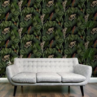 3D Tropical Nature Wallpaper For Living Room Wall | 50'sqft