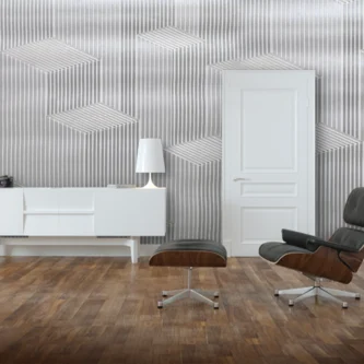 3D White Wallpaper For House Wall | 50'sqft