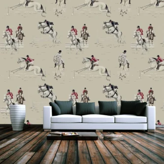 Horse Ride, Running, Design Wallpaper For House Wall | 50'sqft