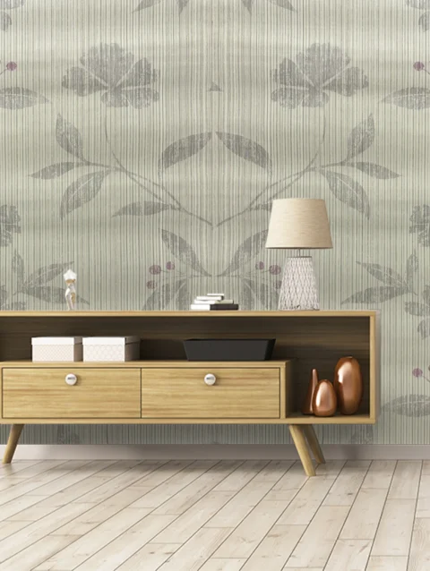 Grey & White Design Wallpaper For House Wall | 50'sqft