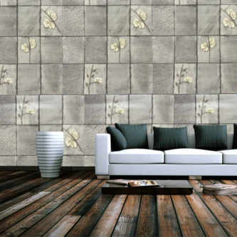 3D Grey Modern Design Wallpaper For House Wall | 50'sqft