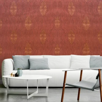 3D Red Design Wallpaper For House Wall | 50'sqft