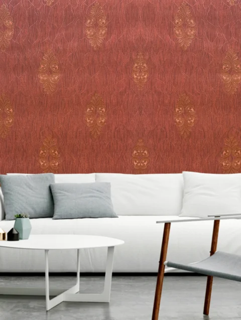 3D Red Design Wallpaper For House Wall | 50'sqft