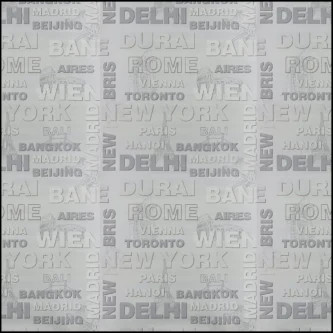 Modern White Text Design Wallpaper For Room Wall | 50'sqft - Image 2