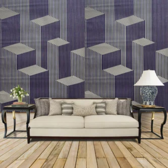 Black 3D Stripes Design Wallpaper For Home Wall | 50'sqft