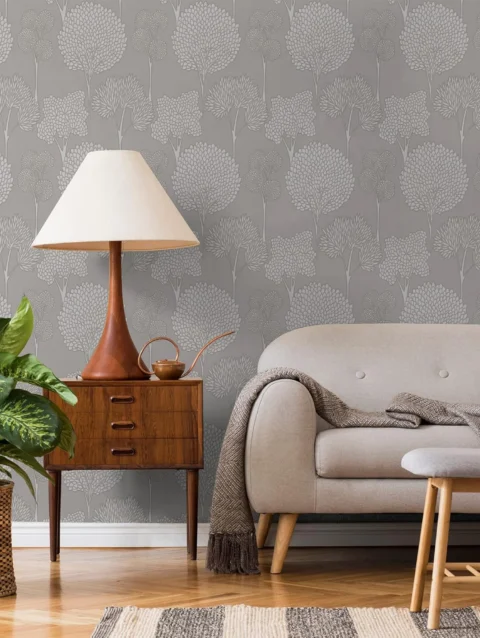 Grey & Light White Wallpaper For House Wall | 50'sqft