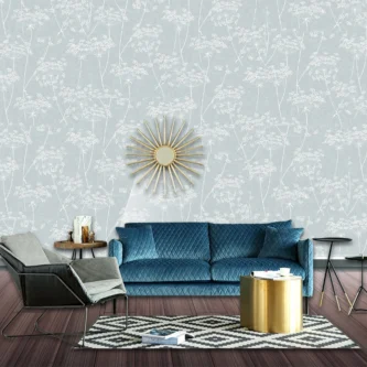 Easy Aura Sage Floral Wallpaper For Living Room