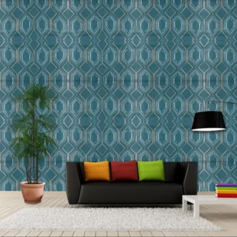 Easy Luxe Geo Wallpaper For Living Room