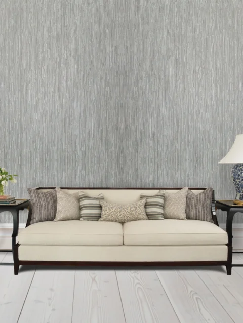 Modern Taupe Gray Metallic Plain Wallpaper For Living Room