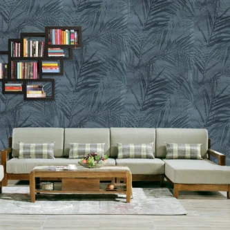 Gulf Tropical Leaves Wallpaper For Living Room