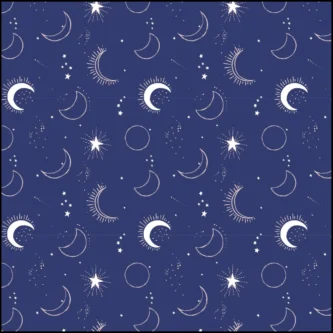 Navy Blue Moon Stars Wallpaper For Home Wall - Image 2