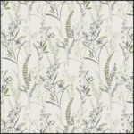 Fresco Jasmin Fern Floral Green Wallpaper For Home Wall - Image 2