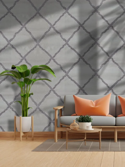 Valencia Trellis Coral Wallpaper For Home Wall
