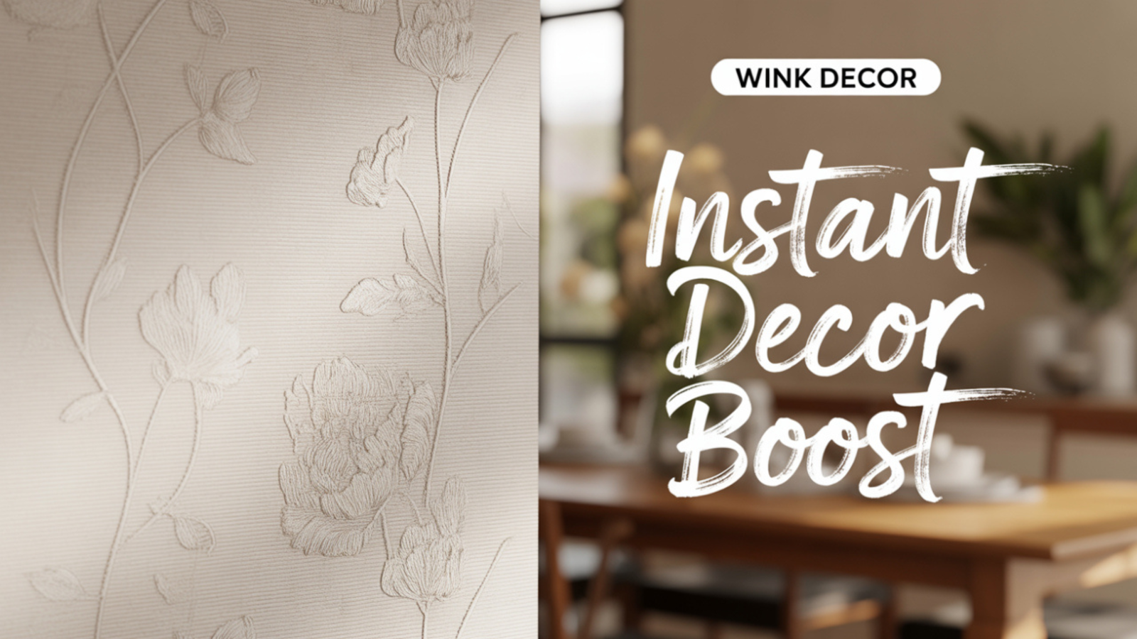 Elegant floral wallpaper design by Wink Decor for an instant décor boost in modern interiors.