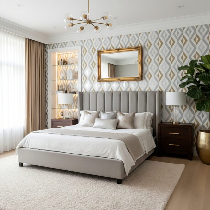 Gold and Grey Wallpaper