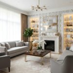 Modern Gold and Grey Wallpaper