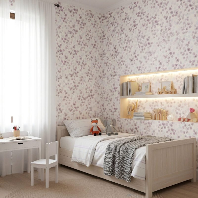 Cozy Pink Flower Wallpaper For Wall Pink Flower Wallpaper