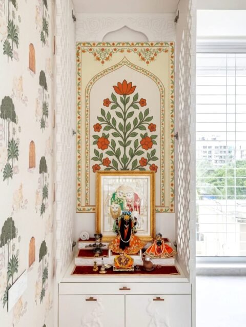 Traditional Wallpaper for Pooja Room