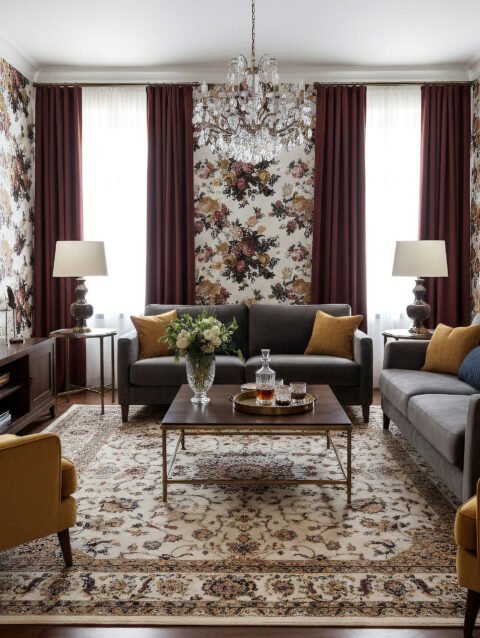Vintage Floral Elegance Wallpaper For Wall