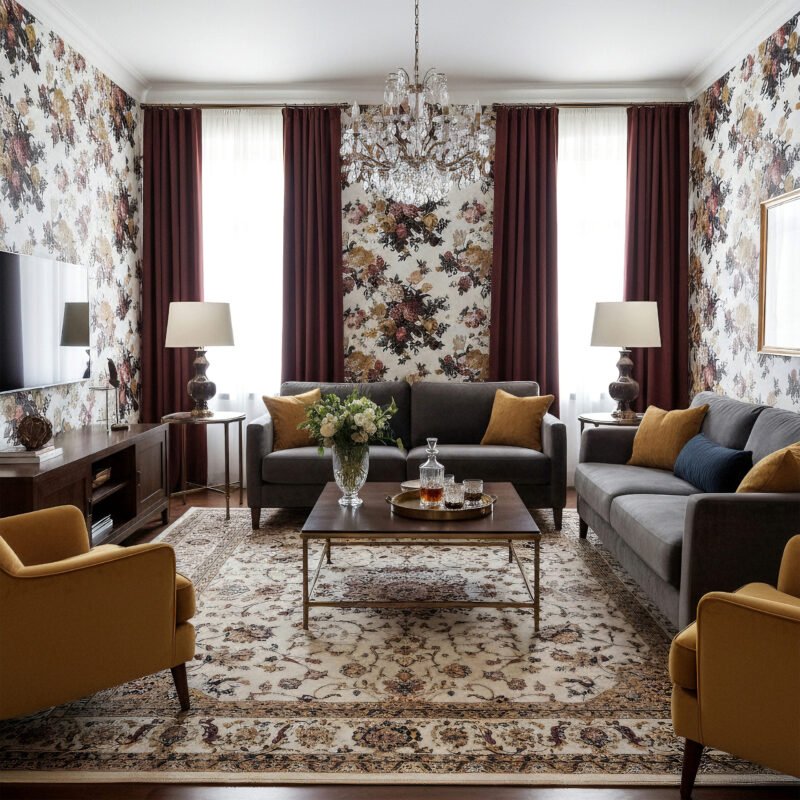 Vintage Floral Wallpaper